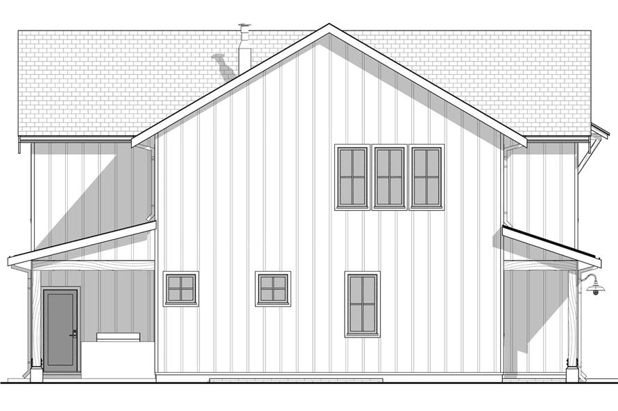 Home Plan Left Elevation of this 5-Bedroom,2995 Sq Ft Plan -211-1067