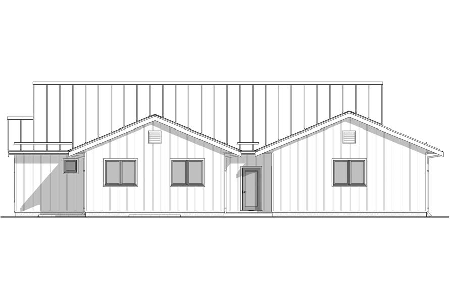 Home Plan Left Elevation of this 4-Bedroom,1801 Sq Ft Plan -211-1069