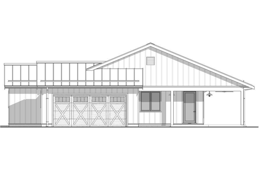 Home Plan Front Elevation of this 4-Bedroom,1801 Sq Ft Plan -211-1069