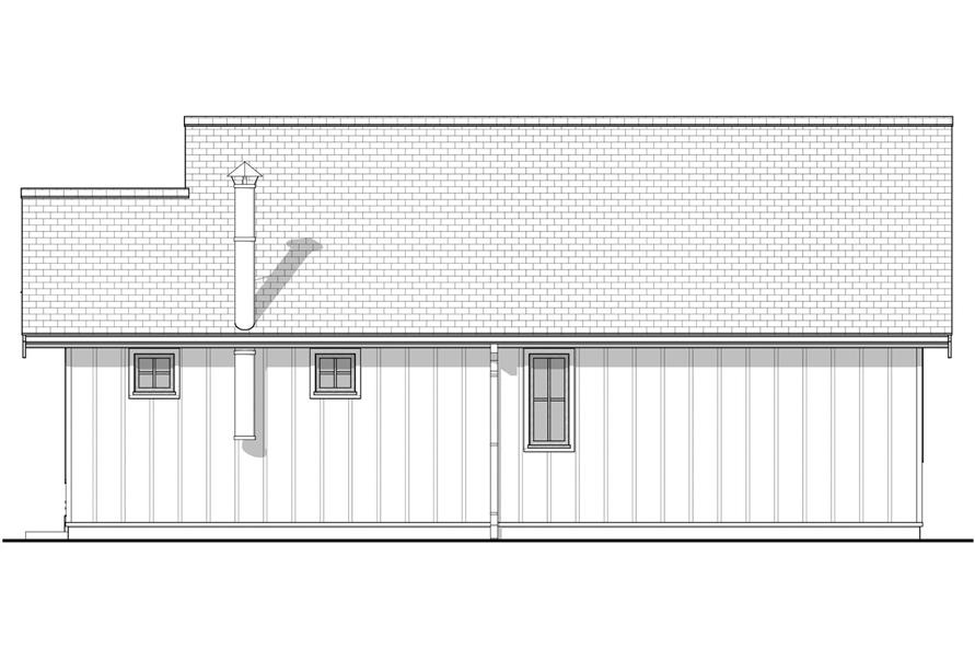 Home Plan Right Elevation of this 2-Bedroom,897 Sq Ft Plan -211-1071