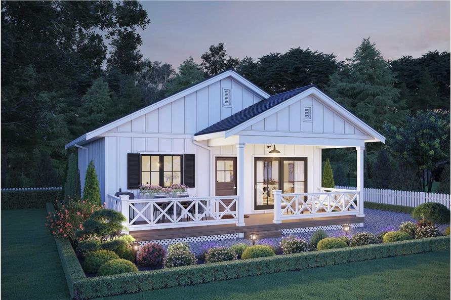 Home at Night of this 2-Bedroom,784 Sq Ft Plan -211-1074