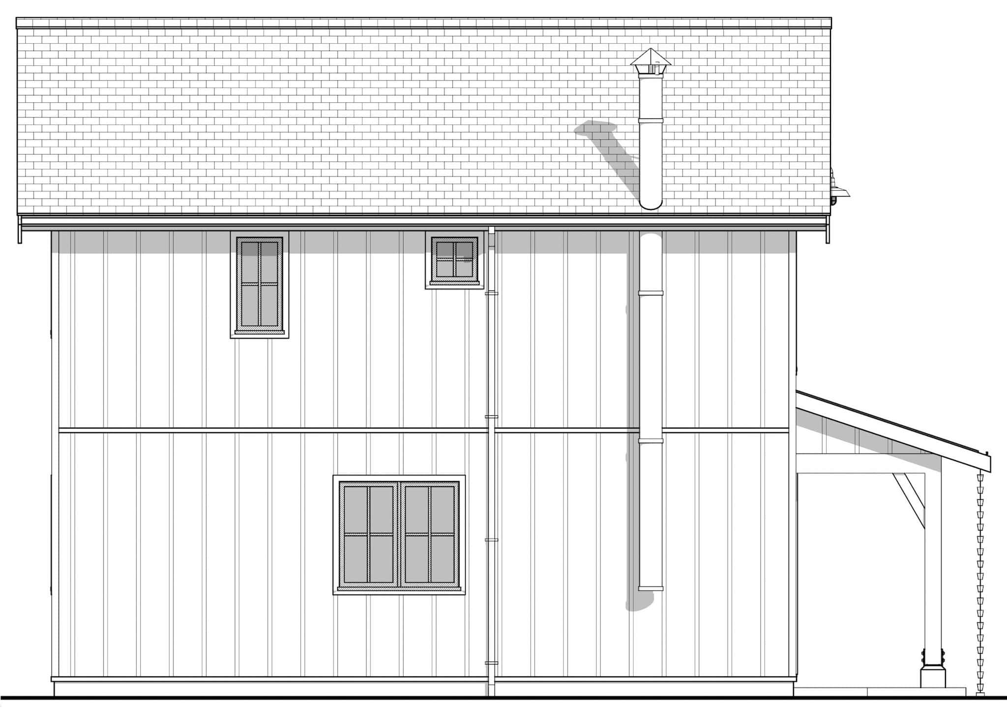 Modern Farmhouse Plan - 2 Bedrms, 2.5 Baths - 1035 Sq Ft - #211-1075