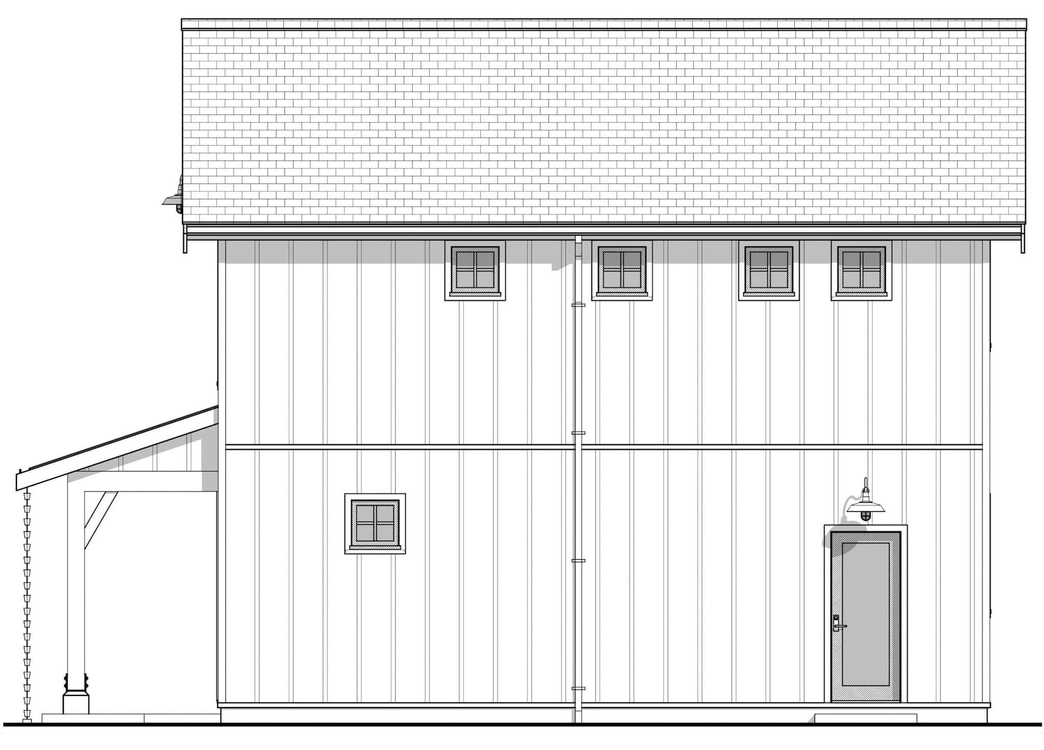 Modern Farmhouse Plan - 2 Bedrms, 2.5 Baths - 1035 Sq Ft - #211-1075