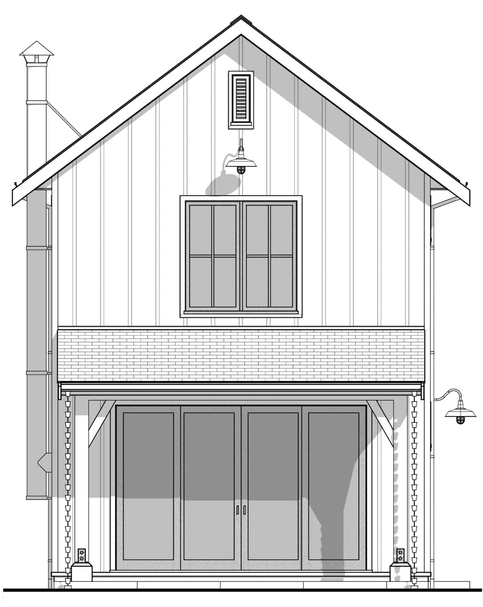 Modern Farmhouse Plan - 2 Bedrms, 2.5 Baths - 1035 Sq Ft - #211-1075