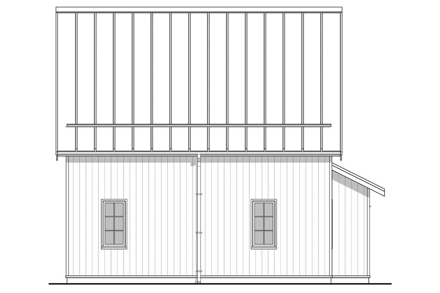 Home Plan Left Elevation of this 2-Bedroom,1200 Sq Ft Plan -211-1076