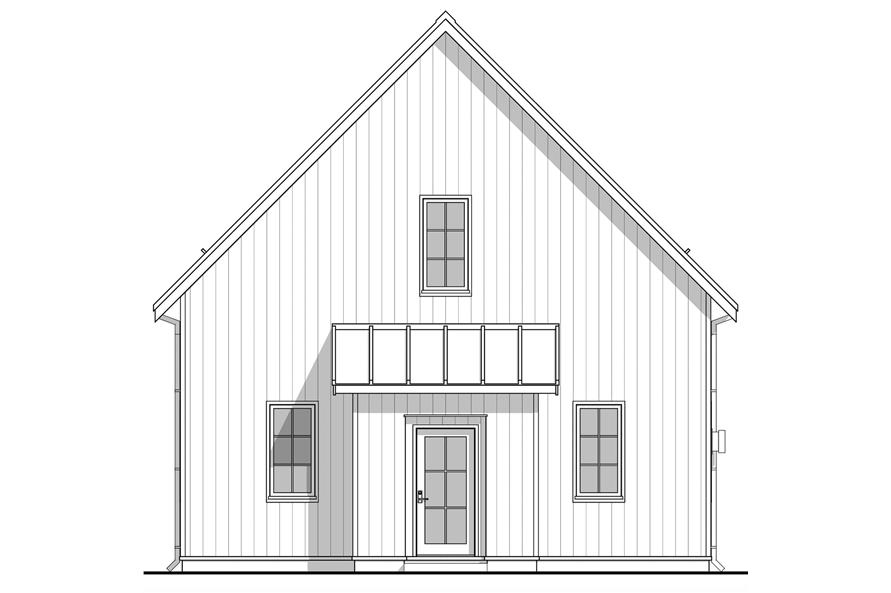 Home Plan Front Elevation of this 2-Bedroom,1200 Sq Ft Plan -211-1076