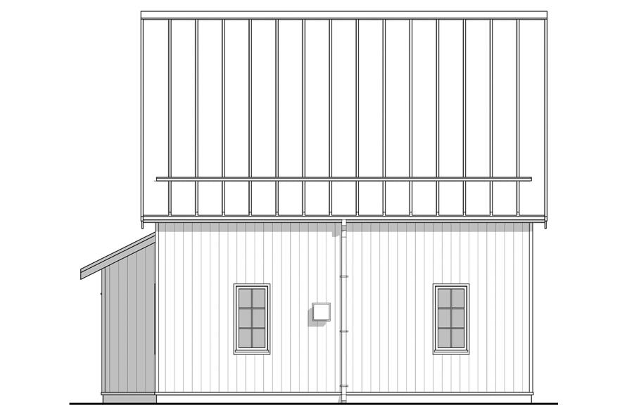 Home Plan Right Elevation of this 2-Bedroom,1200 Sq Ft Plan -211-1076