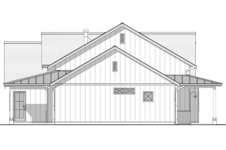 Home Plan Left Elevation of this 3-Bedroom,2516 Sq Ft Plan -211-1079