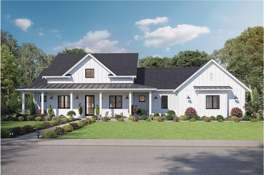 Farmhouse House Plan - 3 Bedrms, 2.5 Baths - 2516 Sq Ft - #211-1079