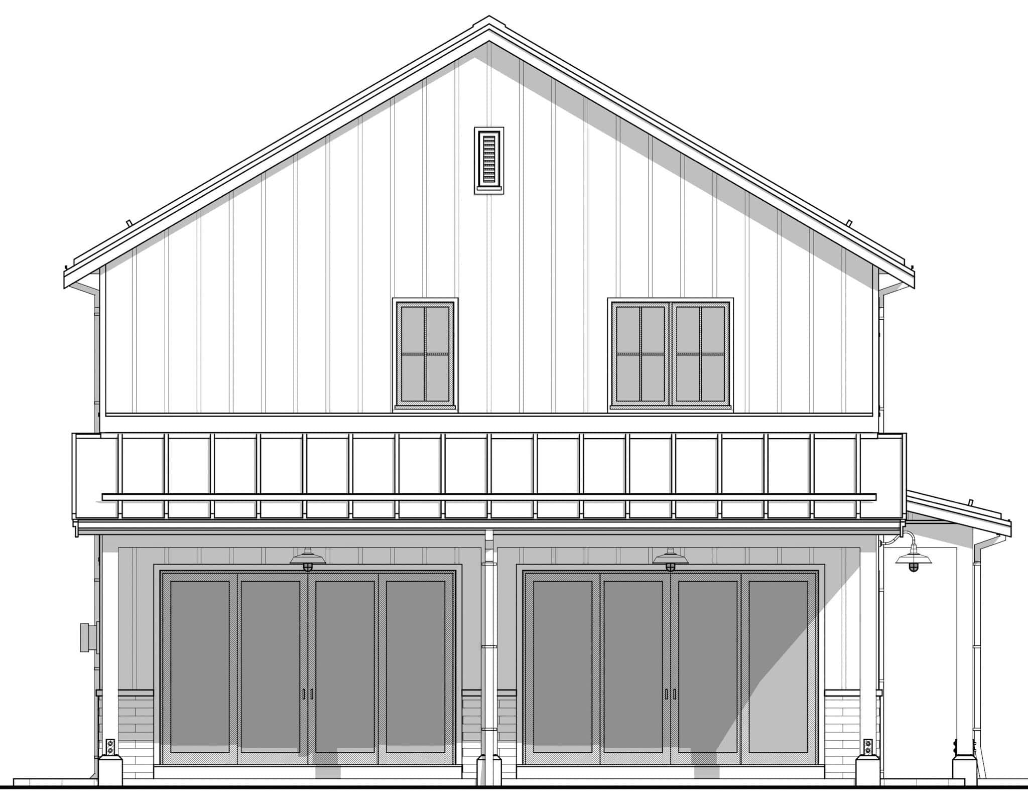 Barndominium Home Plan - 5 Bedrms, 2.5 Baths - 2340 Sq Ft - #211-1085