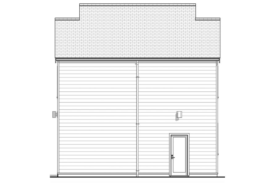 Home Plan Right Elevation of this 2-Bedroom,795 Sq Ft Plan -211-1087