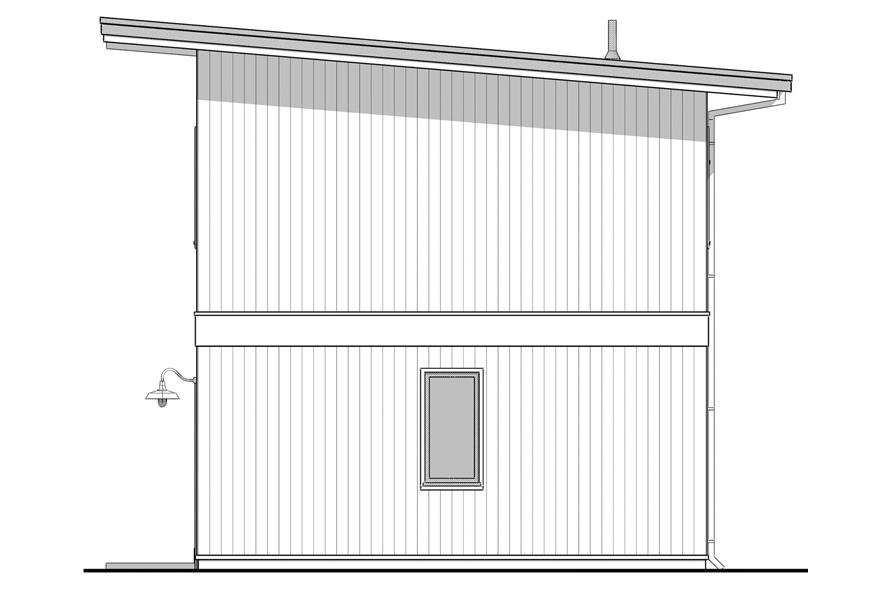 Home Plan Right Elevation of this 2-Bedroom,799 Sq Ft Plan -211-1088