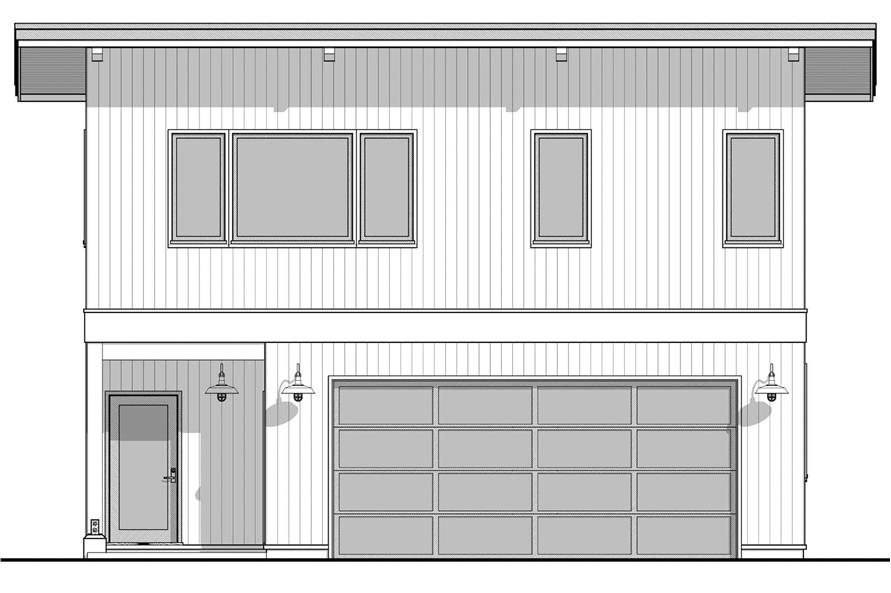 Home Plan Front Elevation of this 2-Bedroom,799 Sq Ft Plan -211-1088