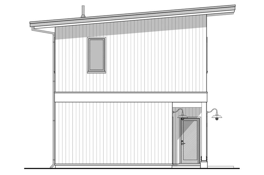 Home Plan Left Elevation of this 2-Bedroom,799 Sq Ft Plan -211-1088