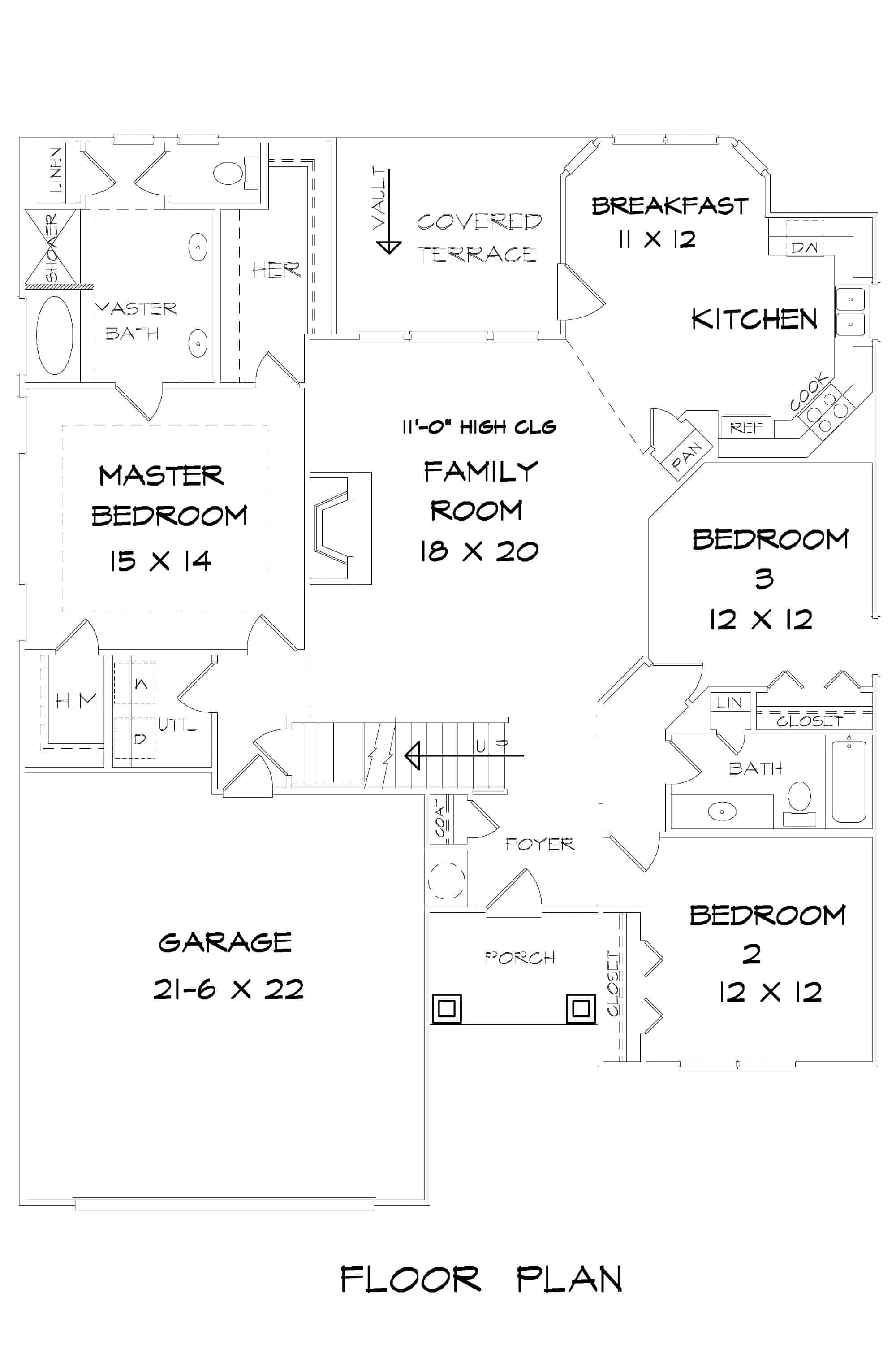 Craftsman House Plan - 3 Bedrms, 2 Baths - 1730 Sq Ft - #213-1001