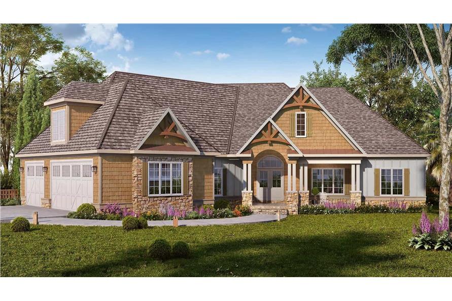 Craftsman Home Plan 4 Bedrms 4 Baths 3337 Sq Ft 213 1022 