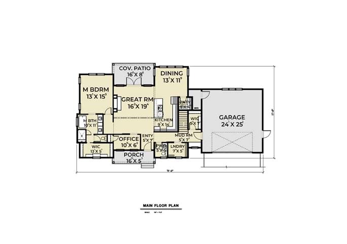 Contemporary Home Plan - 3 Bedrms, 2.5 Baths - 2490 Sq Ft - #214-1001