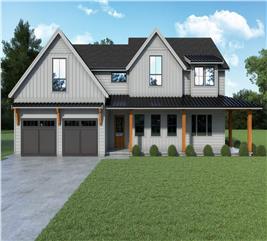 Farmhouse House Plan - 3 Bedrms, 2.5 Baths - 2134 Sq Ft - #214-1007