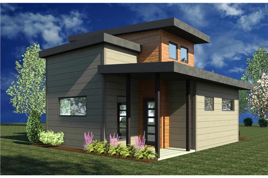 Rear View of this 1-Bedroom,665 Sq Ft Plan -216-1002