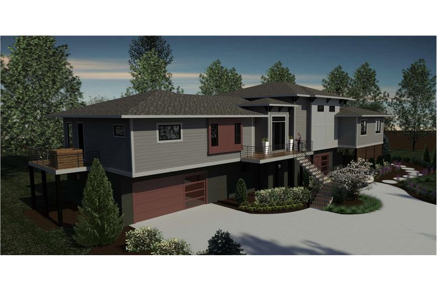 Left Side View of this 4-Bedroom,3708 Sq Ft Plan -216-1009