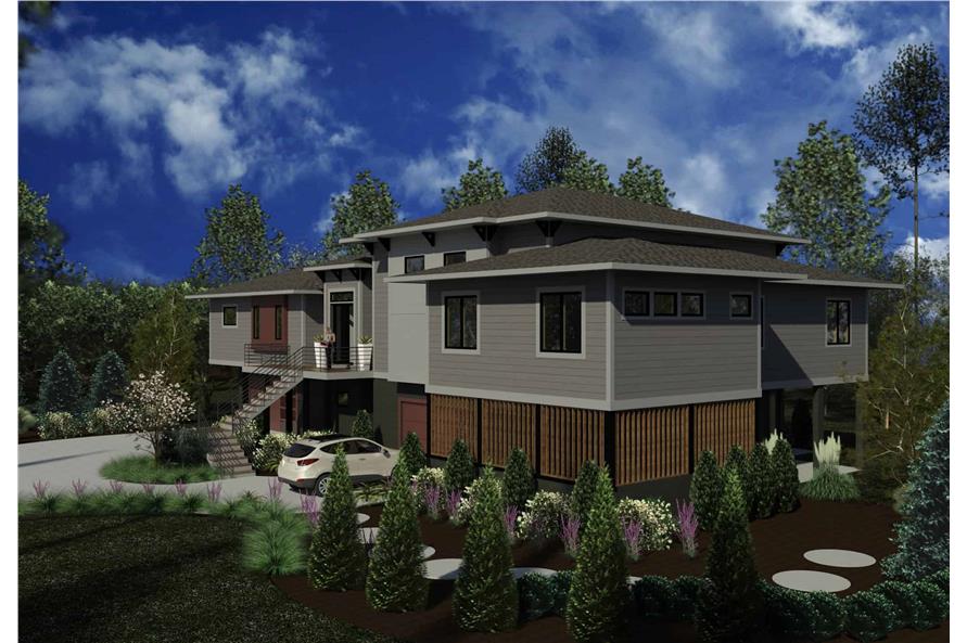 Right Side View of this 4-Bedroom,3708 Sq Ft Plan -216-1009