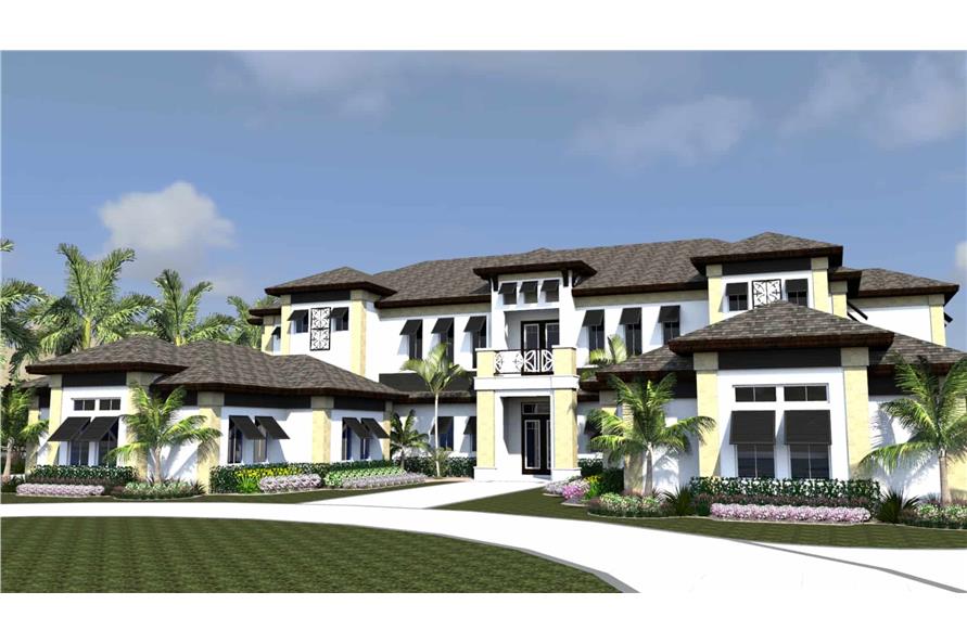 Front View of this 4-Bedroom,7117 Sq Ft Plan -219-1003