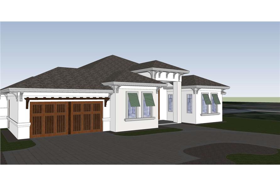 Home Plan Left Elevation of this 4-Bedroom,4467 Sq Ft Plan -219-1010