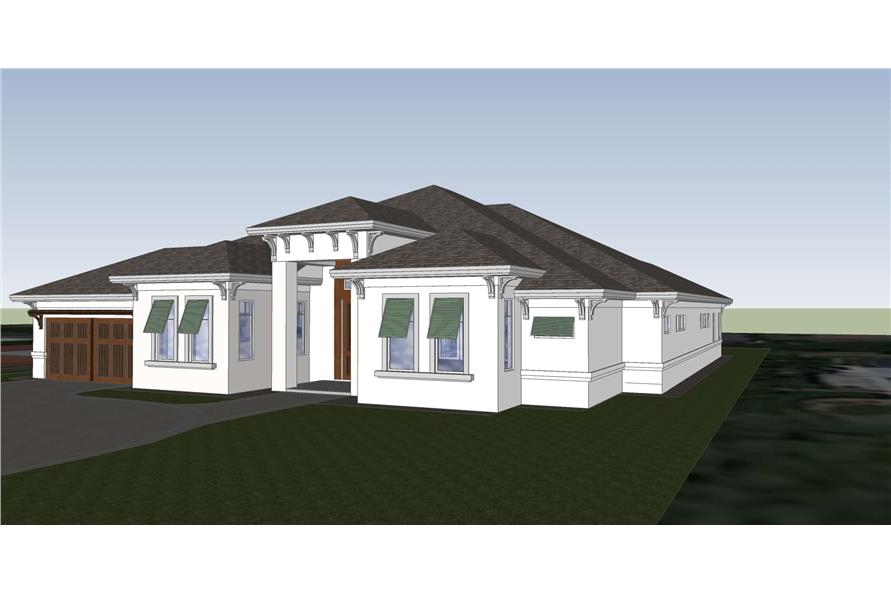 Home Plan Front Elevation of this 4-Bedroom,4467 Sq Ft Plan -219-1010