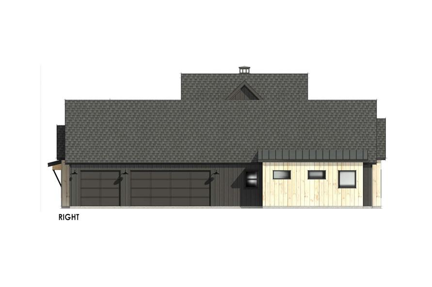 Home Plan Right Elevation of this 4-Bedroom,3652 Sq Ft Plan -220-1005