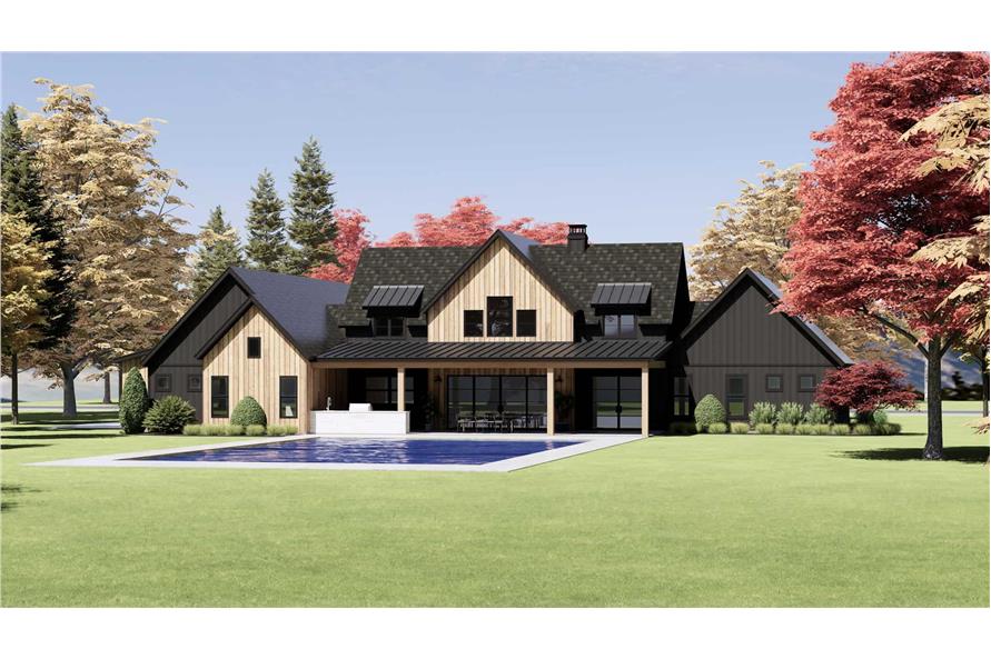 Rear View of this 4-Bedroom,3652 Sq Ft Plan -220-1005