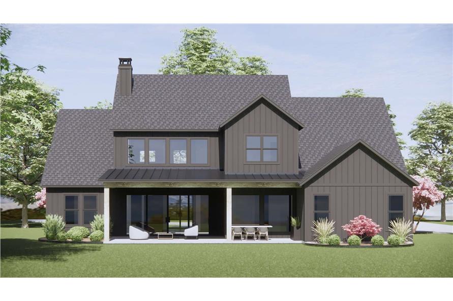 Rear View of this 4-Bedroom,3880 Sq Ft Plan -220-1006