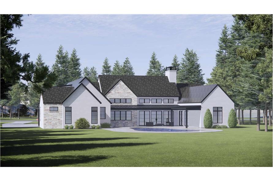 Rear View of this 4-Bedroom,3673 Sq Ft Plan -220-1008