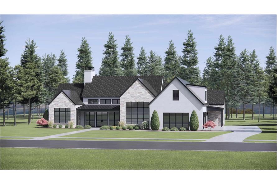 Front View of this 4-Bedroom,3673 Sq Ft Plan -220-1008