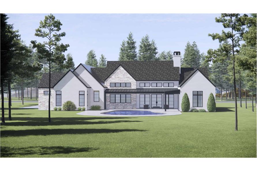 Rear View of this 4-Bedroom,3673 Sq Ft Plan -220-1008