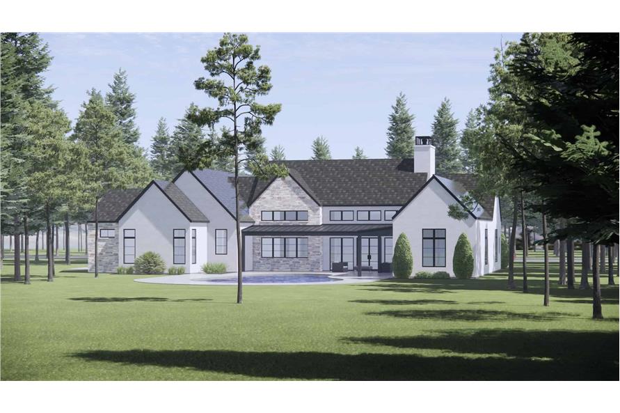 Rear View of this 4-Bedroom,3673 Sq Ft Plan -220-1008