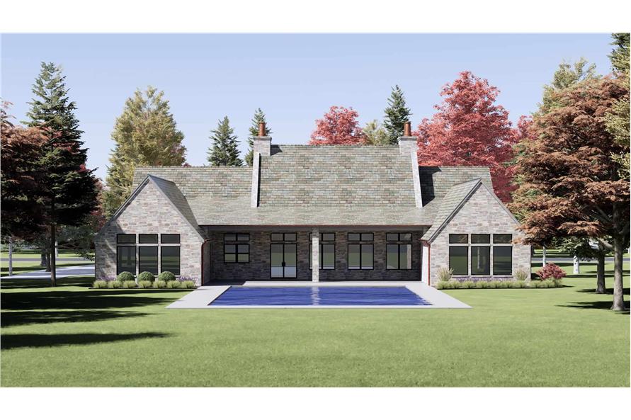 Rear View of this 4-Bedroom,4001 Sq Ft Plan -220-1009