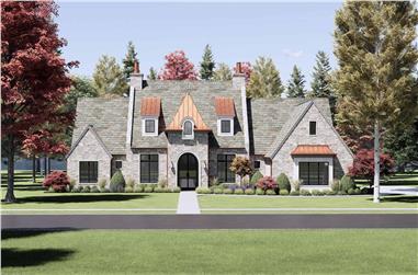 Tudor House Plan - 4 Bedrms, 4.5 Baths - 4001 Sq Ft - #220-1009