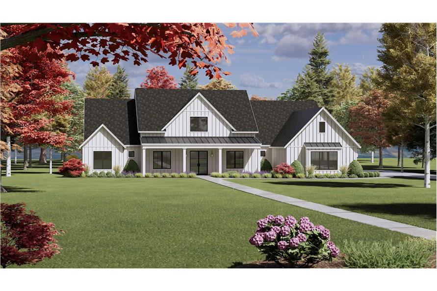 Left Side View of this 4-Bedroom,4083 Sq Ft Plan -220-1010