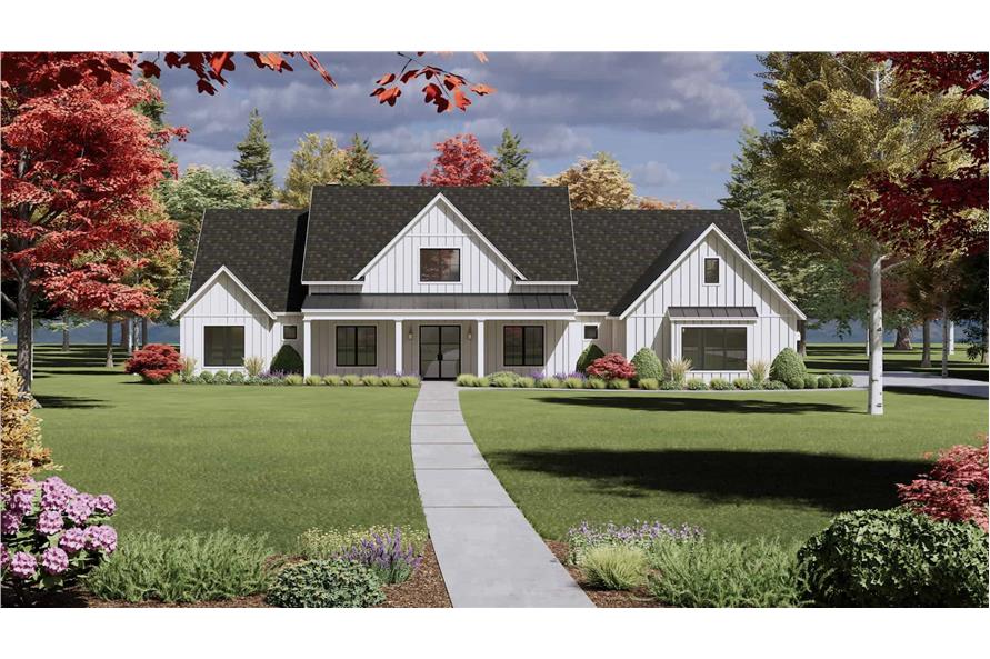 Modern Farmhouse Home Plan - 4 Bedrms, 4.5 Baths - 4083 Sq Ft - #220-1010