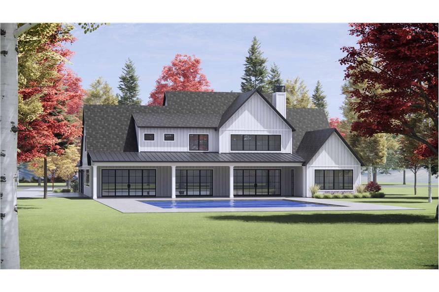 Rear View of this 4-Bedroom,4164 Sq Ft Plan -220-1013