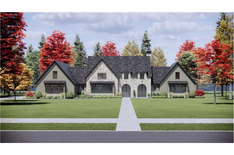 Front View of this 4-Bedroom,3856 Sq Ft Plan -220-1014