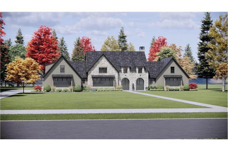 Left Side View of this 4-Bedroom,3856 Sq Ft Plan -220-1014