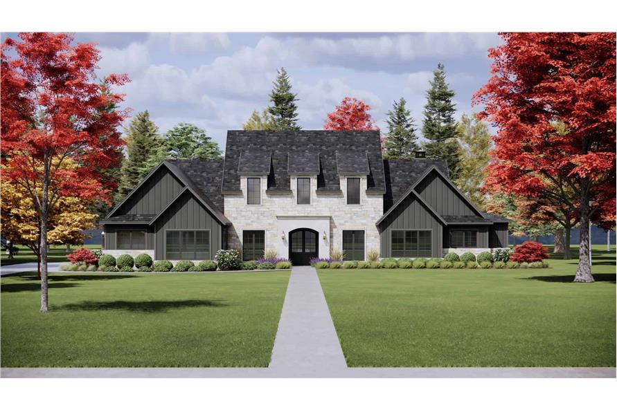 Front View of this 4-Bedroom,4130 Sq Ft Plan -220-1015