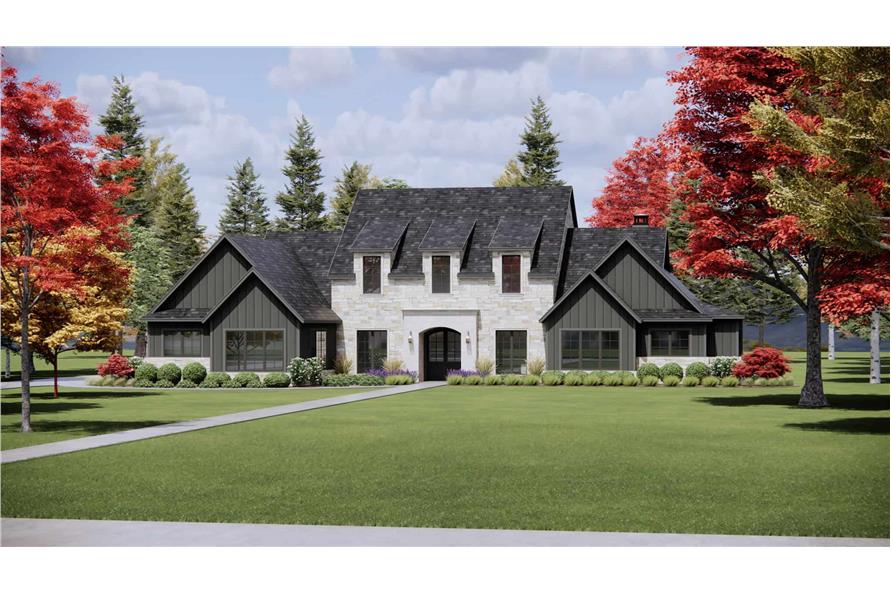 Right Side View of this 4-Bedroom,4130 Sq Ft Plan -220-1015