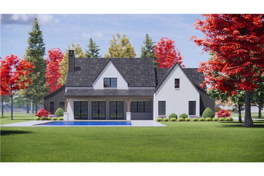 Rear View of this 4-Bedroom,3608 Sq Ft Plan -220-1017