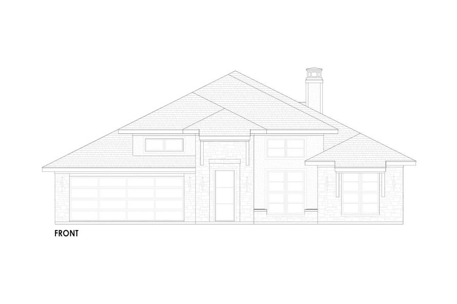 Home Plan Front Elevation of this 4-Bedroom,2308 Sq Ft Plan -220-1018