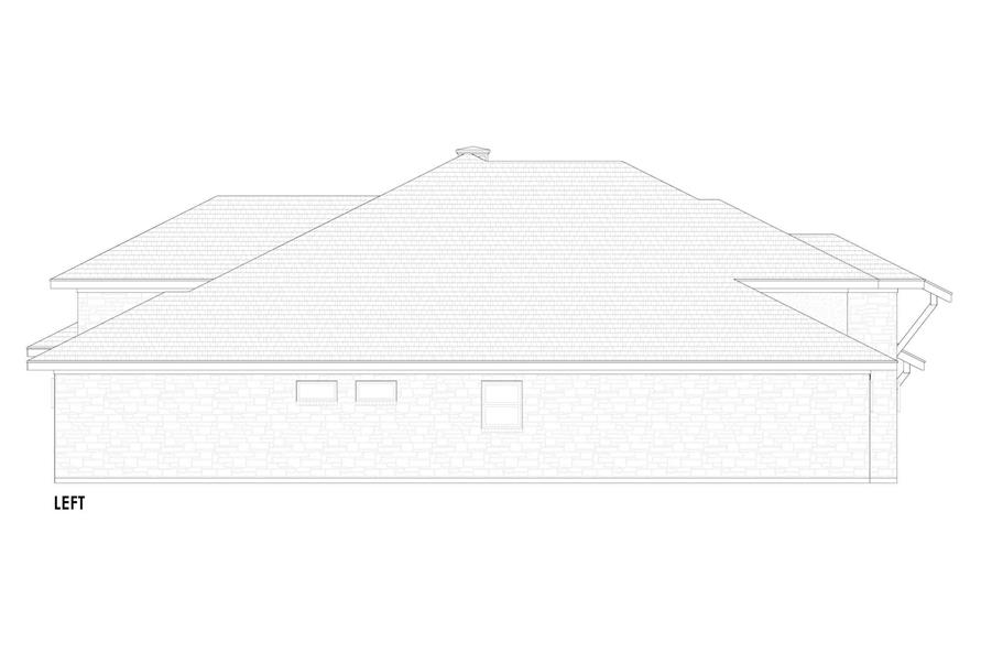 Home Plan Left Elevation of this 4-Bedroom,2308 Sq Ft Plan -220-1018