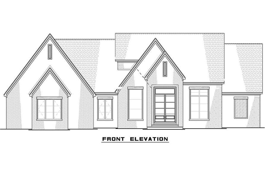 Home Plan Front Elevation of this 3-Bedroom,2383 Sq Ft Plan -221-1001