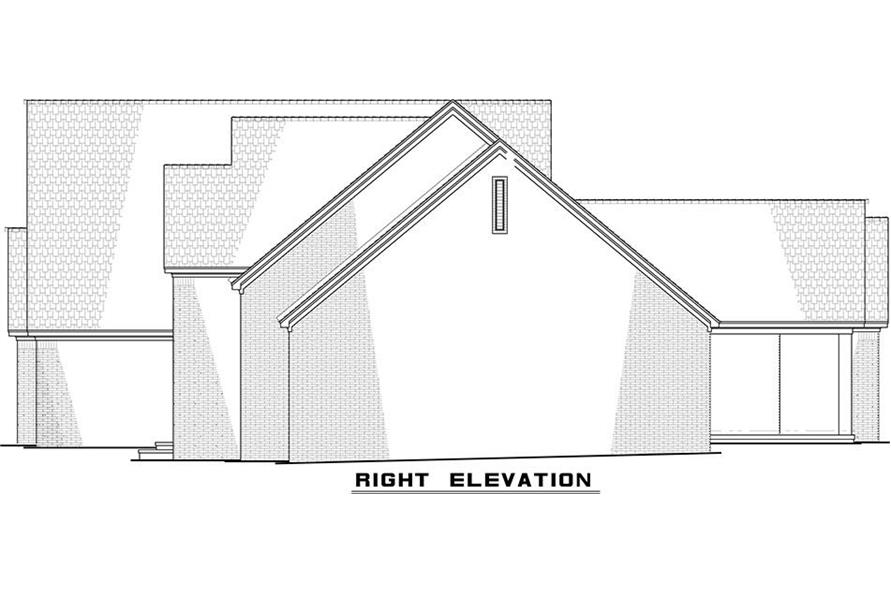 Home Plan Right Elevation of this 3-Bedroom,2383 Sq Ft Plan -221-1001