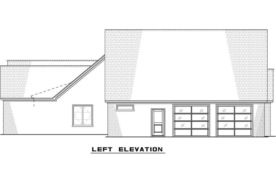 Home Plan Left Elevation of this 3-Bedroom,2383 Sq Ft Plan -221-1001